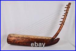 Début XXe Ancienne Harpe N'gombi Peuple Kwele Art Tribal GABON Musique AFRIQUE