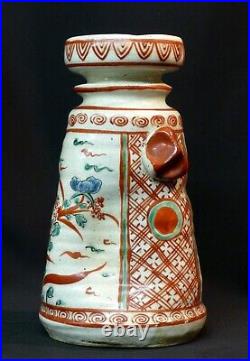 E belle paire vases pots anciens grès craquelé art Japon KUTANI 25cm3.3kg ++