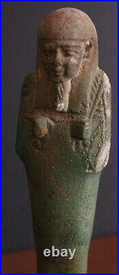 Egypte antique Oushebti au nom de Ankh-wen-nefer 26ème dynastie 664-610 av JC