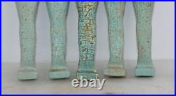 Égyptien antique 5 statues Ushabti Rare Pharaonique Antique Shabti Egypte