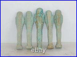 Égyptien antique 5 statues Ushabti Rare Pharaonique Antique Shabti Egypte