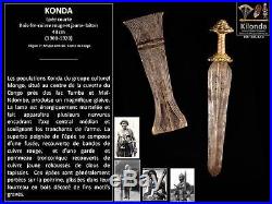 Exeptionnel rare ancien Konda Afrique masque statue couteau