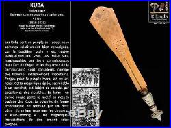 Exeptionnel rare ancien Kuba Afrique masque statue couteau
