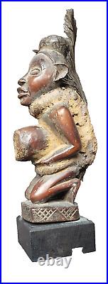 Fétiche Kongo Congo Vili Yombe Art Tribal Premier Africain Kunst agenouillé 20cm