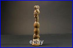 Figurine African Tribal Mahongwe Gabon African Face Guardian Statue-9000