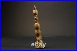 Figurine African Tribal Mahongwe Gabon African Face Guardian Statue-9000