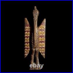 Figurine oiseau africain Senufo People sculptée à la main Home Décor