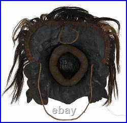 Grand Masque tibetain Kirtimukha 37 cm bois Himalaya Nepal coutumier 27071