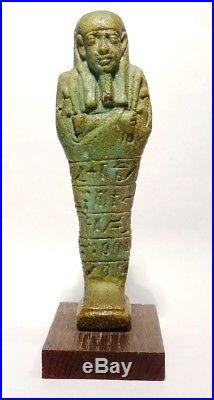 Grand Oushebti Egyptien En Faience 664/332 Bc Ancient Faience Shabti Ushabti