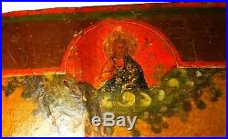 Grande Icone Russe Peinte Sur Bois 19° Siecle Authentic Russian Painted Icon