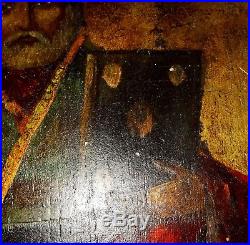 Grande Icone Russe Peinte Sur Bois 19° Siecle Russian Painted Icon