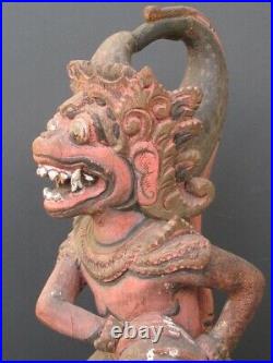 Grande Statuette Hanuman en Bois, mythologie de Bali