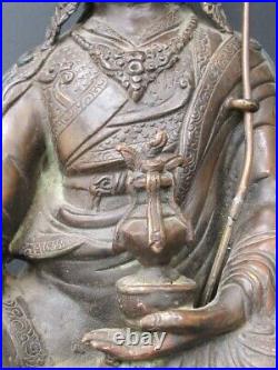 Grande Statuette en Bronze, Guru Rinpoche Padmasambhava Tibet