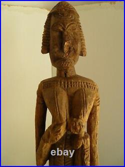 Grande rare ancien statuette maternité africaine en bois Dogon Mali