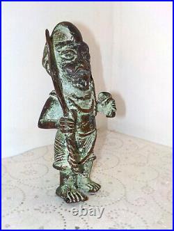 Guerrier Ife Royaume du Bénin statuette en bronze 15,5 cm 575 gr