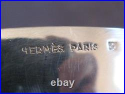 Hermes Paris Tres Beau Vide Poche En Metal Argente