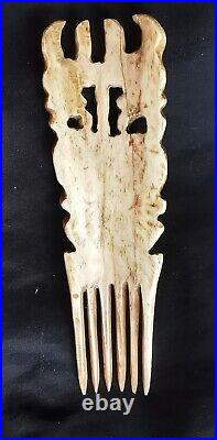 Heru Comb Carved New Zealand Vintage RARE PEIGNE HAARKAMM