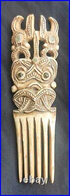 Heru Comb Carved New Zealand Vintage RARE PEIGNE HAARKAMM