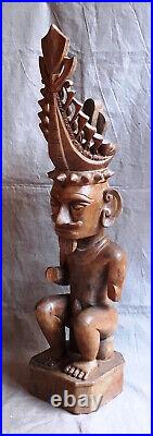 Huge ADU ZATUA Seated Male Figure NIAS Island, Indonesia age unknown