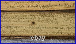 INDE Très Ancien Manuscrit Tamoul sur Feuilles de Palmier ou Latanier