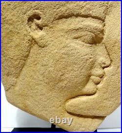 Important Relief Egyptien En Gres Pharaon Epoque Ptolemaique 332/30 Avt J. C