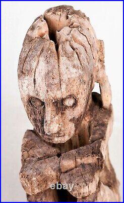 Incroyable statuette Leti ou Timor 36cm Moluques Art Tribal Indonesien bois dur