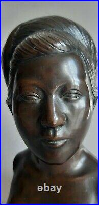 Indochine Buste en bronze femme Tonkinoise Vietnam Tonkin Hanoi Asie