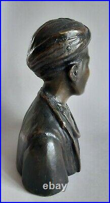 Indochine ancien Buste en bronze Homme Hmong Vietnam Tonkin Hanoi Asie Indochina
