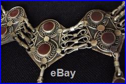 Islamic Antique Ottoman Collier Persan Turkmen Agate Coral Jewelry Necklace