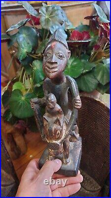 Joli Cavalier Yoruba Nigeria Bois Sculpté Art Africain