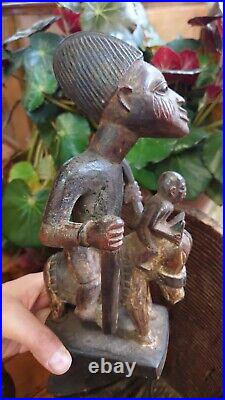 Joli Cavalier Yoruba Nigeria Bois Sculpté Art Africain