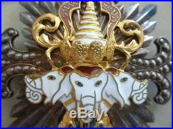 LAOS Grande Plaque Ordre du Million d'Éléphants et du Parasol blanc Indochine