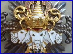 LAOS Grande Plaque Ordre du Million d'Éléphants et du Parasol blanc Indochine