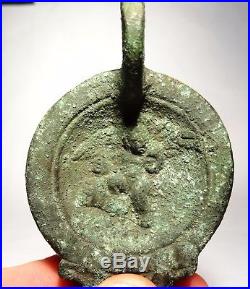 Lampe A Huile Romaine En Bronze 400 Ad Ancient Roman Angel Bronze Oil Lamp