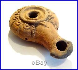 Lampe A Huile Romano-egyptienne -200 Bc Ancient Roman / Egyptian Oil Lamp