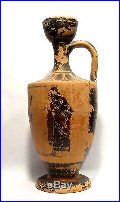Lecythe Grec A Figures Noires 500 Bc Ancient Greek Black Figure Lekythos