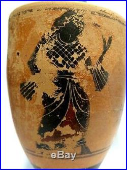 Lecythe Grec A Figures Noires 500 Bc Ancient Greek Black Figure Lekythos