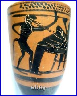 Lecythe Grec Peintre D'haimon 480 Bc Ancient Greek Black Figure Lekythos