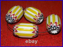 Lot De 8 Perles Chevron Rosetta Murano