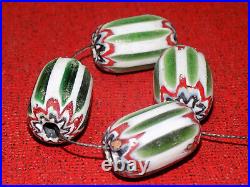 Lot De 8 Perles Chevron Rosetta Murano