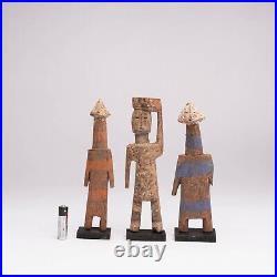 Lot De Trois Statuettes Aklama Ewe Adan, Art Tribal Premier Africain D188