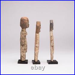 Lot De Trois Statuettes Aklama Ewe Adan, Art Tribal Premier Africain D193
