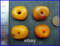 Lot Perles AMBRE Collier Ancien Maroc Antique Ethnic Moroccan Berber Amber Bead