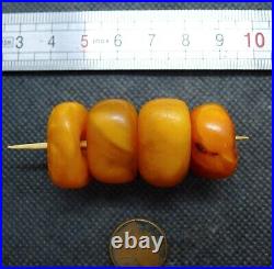 Lot Perles AMBRE Collier Ancien Maroc Antique Ethnic Moroccan Berber Amber Bead