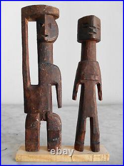 Lot de 2 statuettes AKLAMA ADAN ADE ADA EWE ART TRIBAL AFRICAIN ETHNOLOGIE