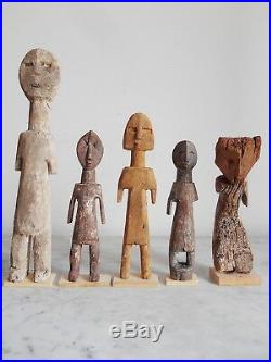 Lot de 5 statuettes AKLAMA ADAN ADE ADA EWE ART TRIBAL AFRICAIN ETHNOLOGIE