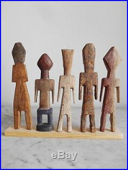 Lot de 5 statuettes AKLAMA ADAN ADE ADA EWE ART TRIBAL AFRICAIN ETHNOLOGIE