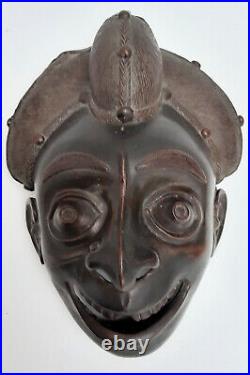 MAS44 SUPERBE MASQUE en BRONZE de FORGERON BAMOUN du CAMEROUN 1925 ARTS PREMIERS