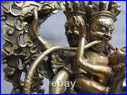 Magnifique Statue en bronze Mahakala Tibet XXe