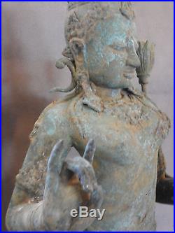 Magnifique statue de Sri Dewi en bronze indouisme bouddhisme antique